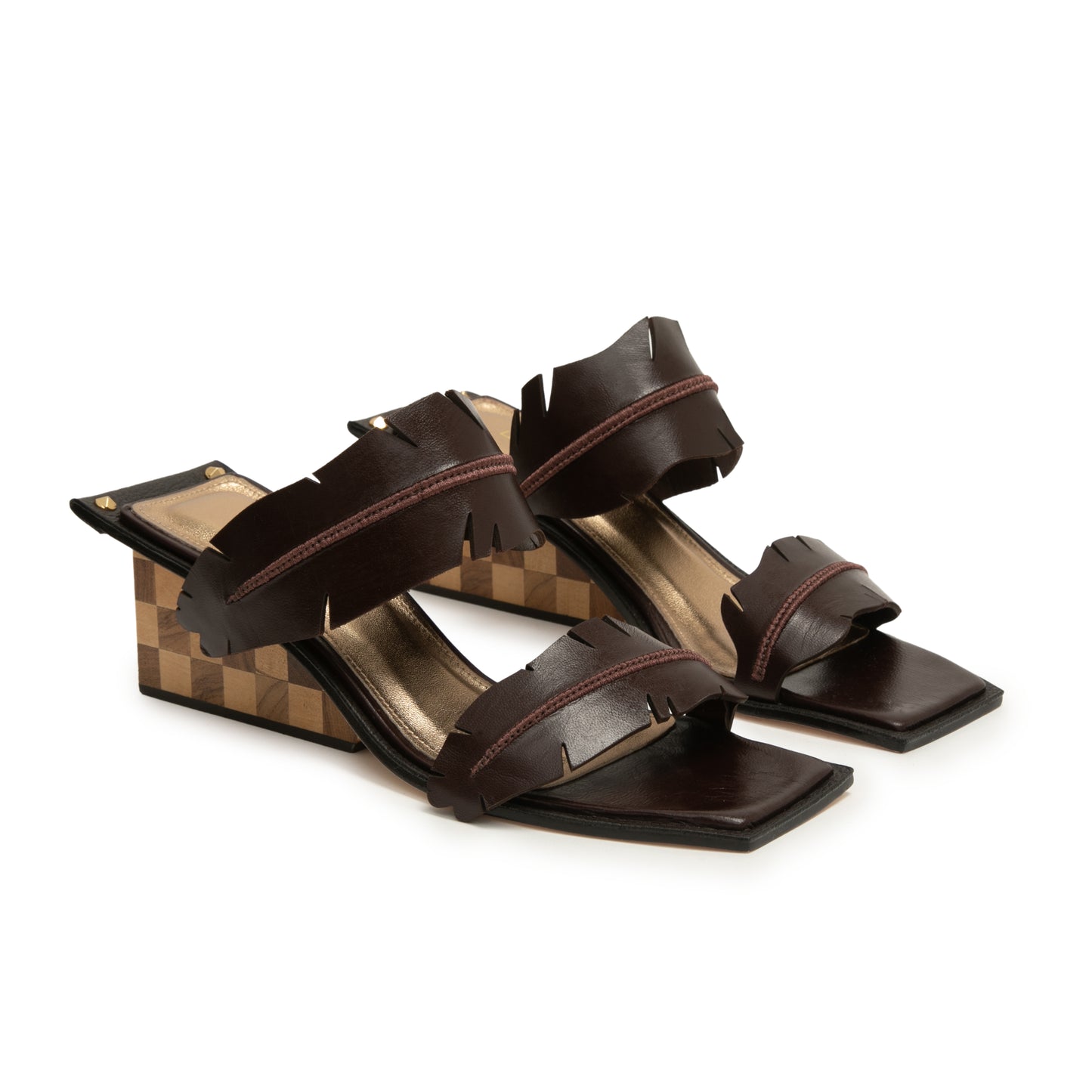 Bananeira Wedge – Dual-Strap Leather Sandal