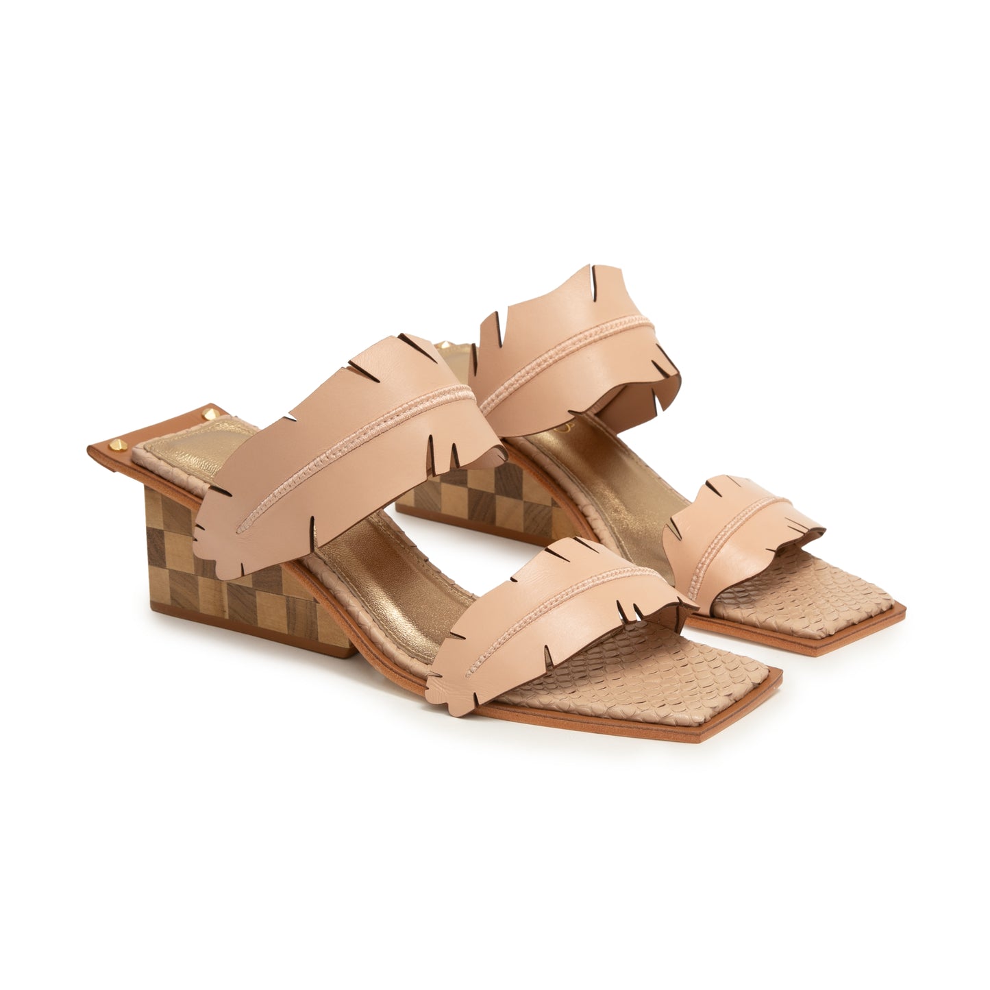 Bananeira Wedge – Dual-Strap Leather Sandal