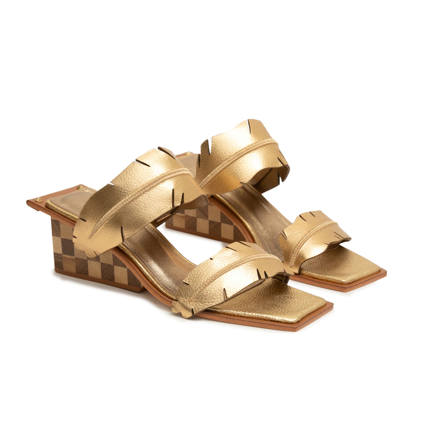 Bananeira Wedge – Dual-Strap Leather Sandal